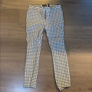 Theory 4 grid cropped pants